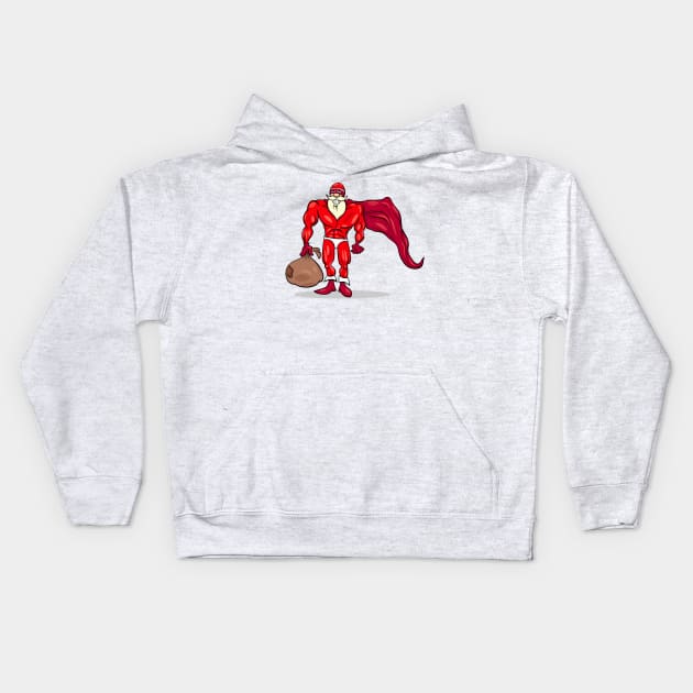 super santa clause hero Kids Hoodie by rendypanda0026